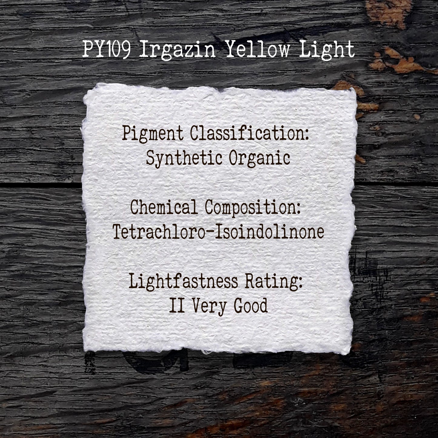 PY109 Irgazin Yellow Light - Handmade Watercolour Paint of Professional Artist Quality