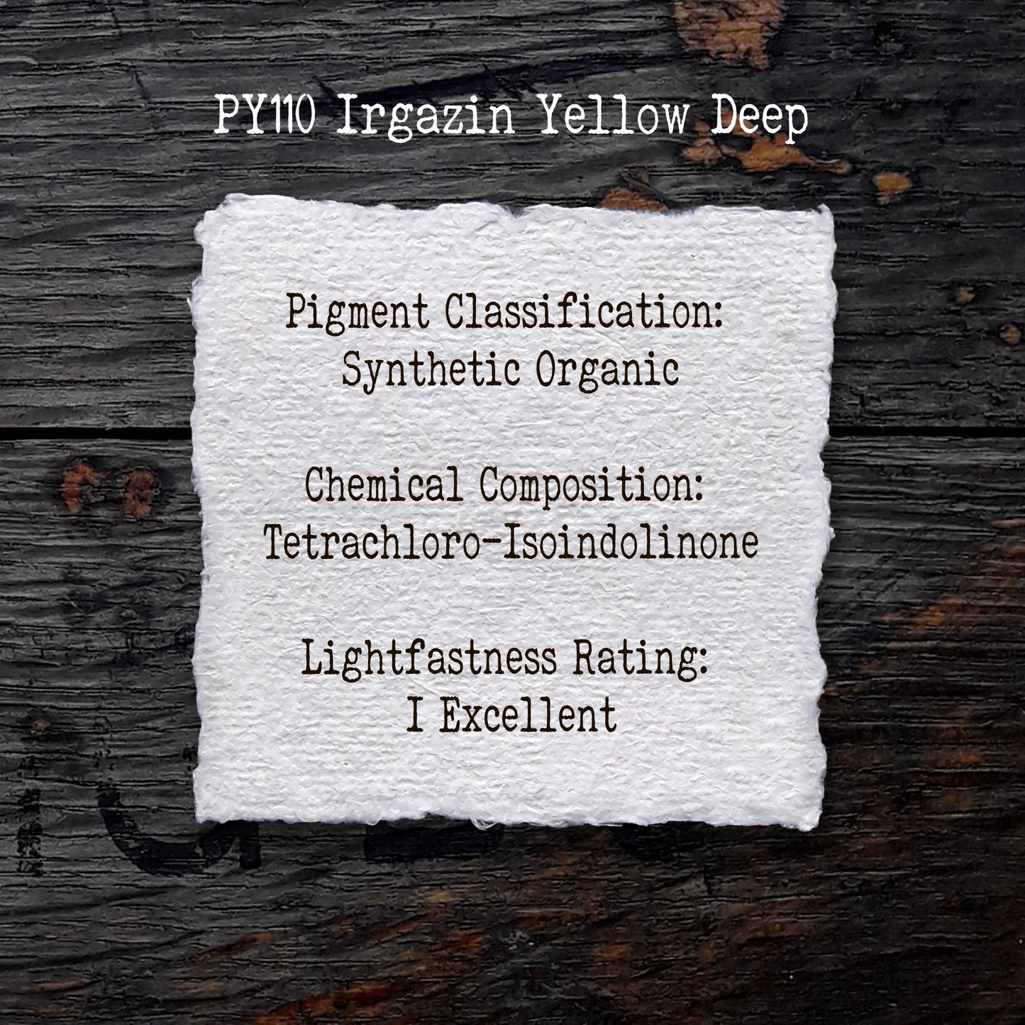 PY110 Irgazin Yellow Deep - Handmade Watercolour Paint of Professional Artist Quality