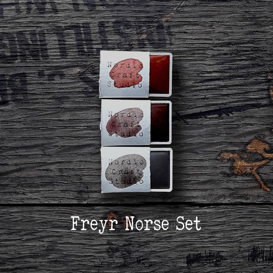 Freyr Norse Set - Handmade Watercolor Paints of Artist Quality in Half and Full Pans