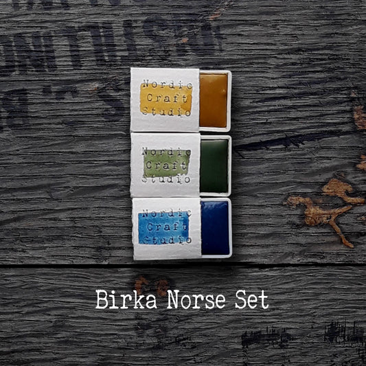 Birka Norse Set - Handmade Watercolor Paints of Artist Quality in Half and Full Pans